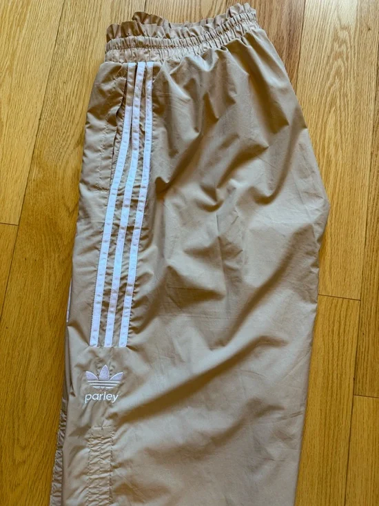Adidas Origianal Women’s Classic Parley Track Pants Tan - High Waist - Picture 3 of 11
